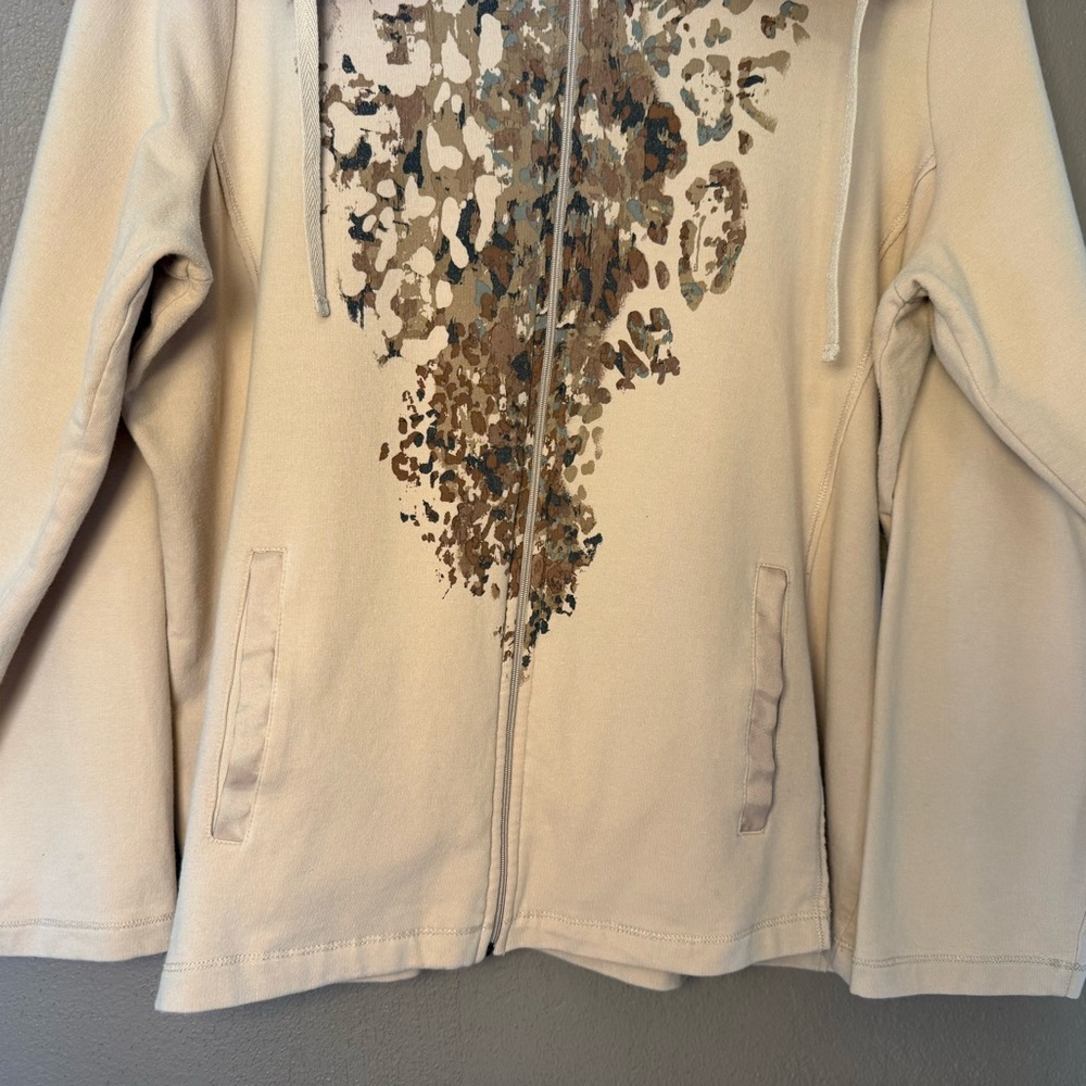 Laura Ashley Women's Animal Print Patterned Zip Up Sweatshirt Size 1X - Picture 6 of 15